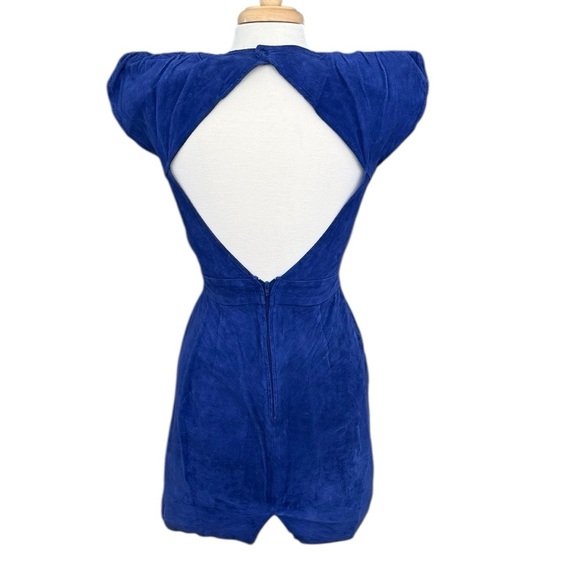 Bin Bin California Vintage 80s Elegant Blue Women's Dress Size Large - Picture 8 of 10